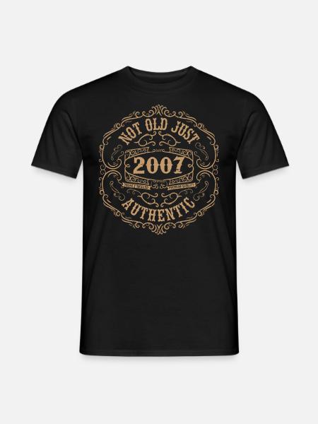 2007 Classic 2007 Retro Geburtstagsgeschenk 2007 - Männer T-Shirt - Schwarz