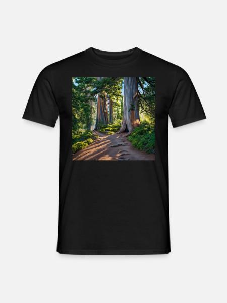 Wanderung Waldreise - Männer T-Shirt - Schwarz