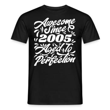 Awesome Since 2005 - Aged To Perfection, Gift 2005 - T-shirt homme - noir - Devant - AI Model Male 178 light (178cm)