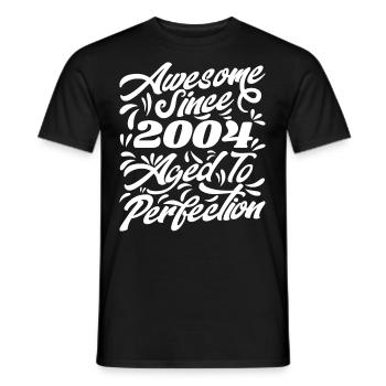 Awesome Since 2004 - Bis zur Perfektion gereift, Geschenk 2004 - Männer T-Shirt - Schwarz - Vorne - AI Model Male 178 light (178cm)