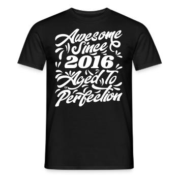 Awesome Since 2016 - Aged To Perfection, Gift 2016 - Men's T-Shirt - black - Front - AI Model Male 178 light (178cm)