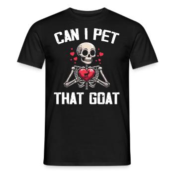 Can I Pet That Goat | Goat Mom, Goat Dad Halloween - T-shirt homme - noir - Devant - AI Model Male 178 light (178cm)
