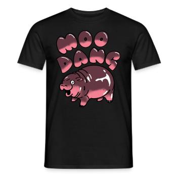 MOO DENG - Men's T-Shirt - black - Front - AI Model Male 178 light (178cm)