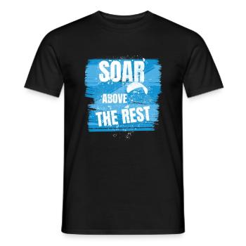 Soar Above the Rest – Paragliding Design - Men's T-Shirt - black - Front - AI Model Male 178 light (178cm)