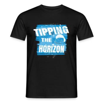 Tipping the Horizon – Paragliding Adventure - Men's T-Shirt - black - Front - AI Model Male 178 light (178cm)