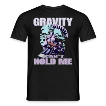 Gravity Can't Hold Me – Paragliding Design - Men's T-Shirt - black - Front - AI Model Male 178 light (178cm)