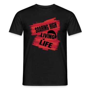 Soaring High Living Life – Parapente Design - T-shirt homme - noir - Devant - AI Model Male 178 light (178cm)
