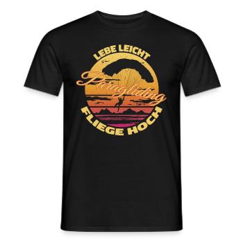 Live light, fly high - Men's T-Shirt - black - Front - AI Model Male 178 light (178cm)