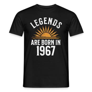 Legenden sind in 1967 geboren – Geschenkidee - Männer T-Shirt - Schwarz - Vorne - AI Model Male 178 light (178cm)