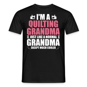 Ich bin eine Quilt-Oma, genau wie eine normale Oma - Männer T-Shirt - Schwarz - Vorne - AI Model Male 178 light (178cm)