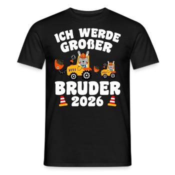 I'm going to be a big brother in 2026 - Men's T-Shirt - black - Front - AI Model Male 178 light (178cm)