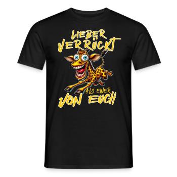 Better crazy than one of you. - Men's T-Shirt - black - Front - AI Model Male 178 light (178cm)
