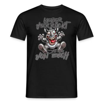 Rhino Mieux vaut être fou que l'un d'entre vous - T-shirt homme - noir - Devant - AI Model Male 178 light (178cm)