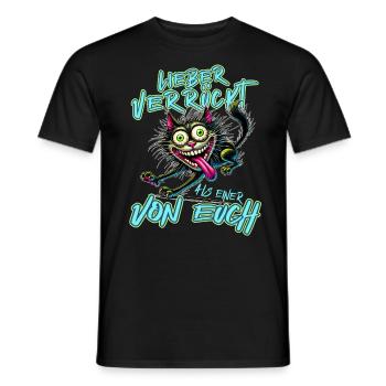 Chat fou Mieux fou que l’un d’entre vous - T-shirt homme - noir - Devant - AI Model Male 178 light (178cm)