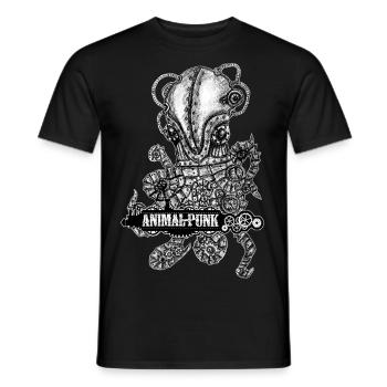 Mr.Octopus SteamPunk - Männer T-Shirt - Schwarz - Vorne - AI Model Male 178 light (178cm)
