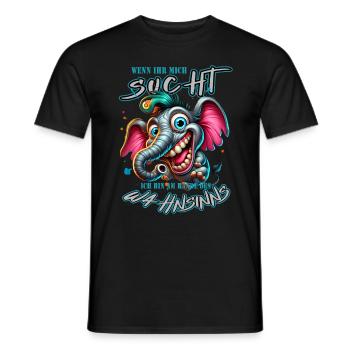 Wenn ihr mich sucht, ich bin am Rande des Wahnsinn - Männer T-Shirt - Schwarz - Vorne - AI Model Male 178 light (178cm)