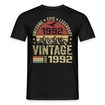 Jahrgang 1962 Geburtstagsgeschenk 1962 - Jahrgang 1962 - Männer T-Shirt - Schwarz - Vorne - AI Model Male 178 light (178cm)