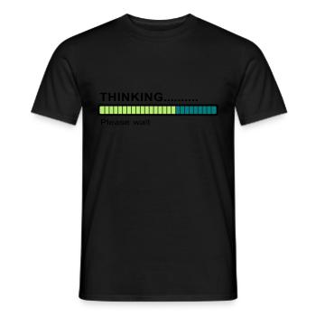 Thinking... - Männer T-Shirt - Schwarz - Vorne - AI Model Male 178 light (178cm)