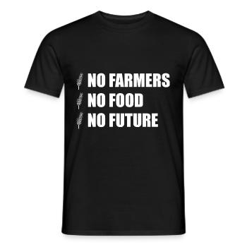 Pas d’agriculteurs Pas de nourriture Pas de manifestation de protestation des futurs agriculteurs - T-shirt homme - noir - Devant - AI Model Male 178 light (178cm)