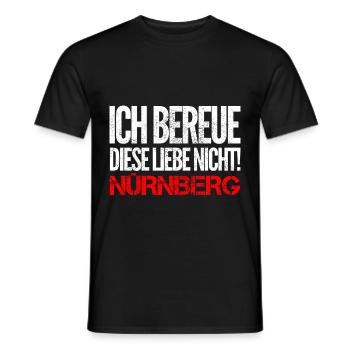 Nürnberg Ich bereue Diese Liebe nicht - Männer T-Shirt - Schwarz - Vorne - AI Model Male 178 light (178cm)