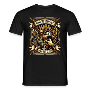 1964 Geburtstag Biker Ein Guter Jahrgang Altert - Männer T-Shirt - Schwarz - Vorne - AI Model Male 178 light (178cm)