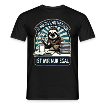 lustiger faLustiger Faultier Spruch Ich Habe Das S - Männer T-Shirt - Schwarz - Vorne - AI Model Male 178 light (178cm)