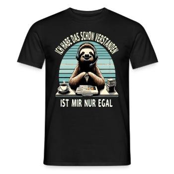lustiger faLustiger Faultier Spruch Ich Habe Das S - Männer T-Shirt - Schwarz - Vorne - AI Model Male 178 light (178cm)