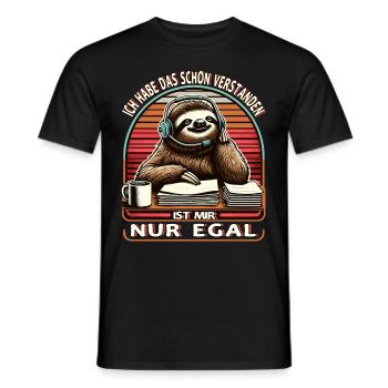 lustiger faLustiger Faultier Spruch Ich Habe Das S - Männer T-Shirt - Schwarz - Vorne - AI Model Male 178 light (178cm)