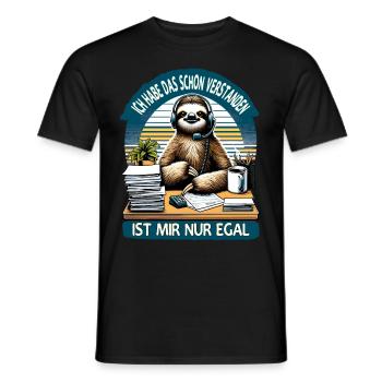 lustiger faLustiger Faultier Spruch Ich Habe Das S - Männer T-Shirt - Schwarz - Vorne - AI Model Male 178 light (178cm)