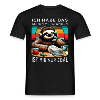 lustiger faLustiger Faultier Spruch Ich Habe Das S - Männer T-Shirt - Schwarz - Vorne - AI Model Male 178 light (178cm)