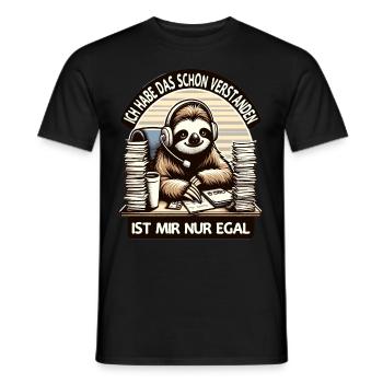 lustiger faLustiger Faultier Spruch Ich Habe Das S - Männer T-Shirt - Schwarz - Vorne - AI Model Male 178 light (178cm)