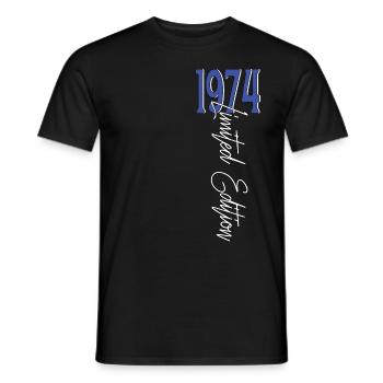 1974 Vintage anniversaire drôles dictons - T-shirt homme - noir - Devant - AI Model Male 178 light (178cm)
