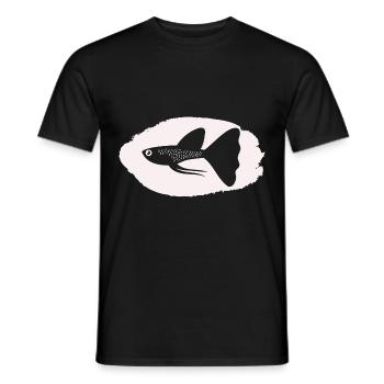 Fish Aquarium Marine Animal Climate Environmental Protection - Men's T-Shirt - black - Front - AI Model Male 178 light (178cm)