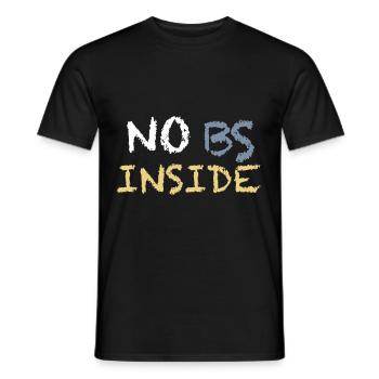 NoBS - Männer T-Shirt - Schwarz - Vorne - AI Model Male 178 light (178cm)