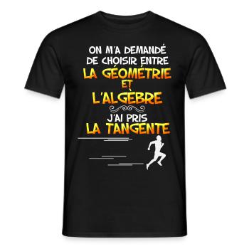 Mathématique. Humour drôle citation prof de Maths - T-shirt homme - noir - Devant - AI Model Male 178 light (178cm)
