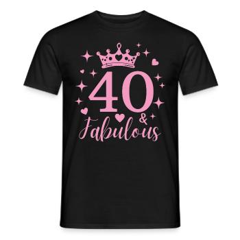 Fabelhafte 40. 40. Geburtstag - Männer T-Shirt - Schwarz - Vorne - AI Model Male 178 light (178cm)