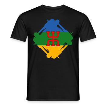 Amazigh-Flagge | Imazighen Berber Maghreb - Männer T-Shirt - Schwarz - Vorne - AI Model Male 178 light (178cm)