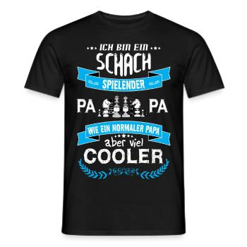 SCHACH Geschenk T Shirt - Männer T-Shirt - Schwarz - Vorne - AI Model Male 178 light (178cm)