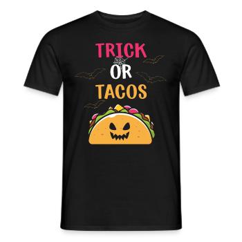 Astuce d’Halloween ou tacos - T-shirt homme - noir - Devant - AI Model Male 178 light (178cm)