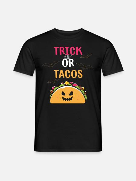 Astuce d’Halloween ou tacos - T-shirt homme - noir