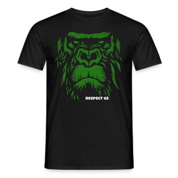 Respect Us - Gorilla - Men's T-Shirt - black - Front - AI Model Male 178 light (178cm)