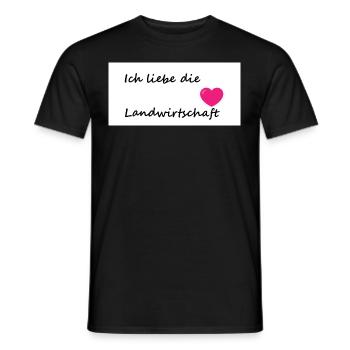 Ich liebe die landwirtschaft - Männer T-Shirt - Schwarz - Vorne - AI Model Male 178 light (178cm)
