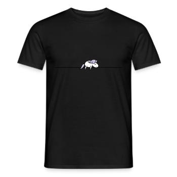 schlafendes Einhorn - Männer T-Shirt - Schwarz - Vorne - AI Model Male 178 light (178cm)