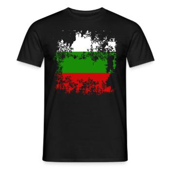Flagge Bulgarien Vintage - Männer T-Shirt - Schwarz - Vorne - AI Model Male 178 light (178cm)