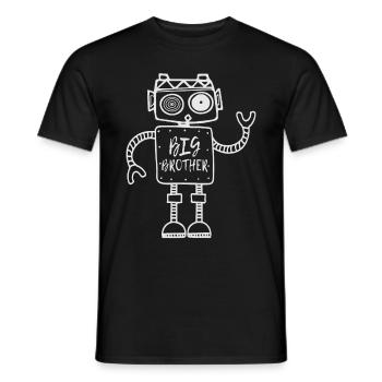 Robot brother dancing siblings big brother - Men's T-Shirt - black - Front - AI Model Male 178 light (178cm)