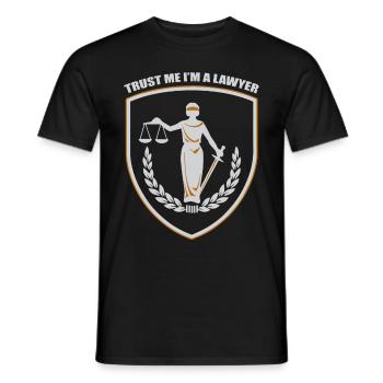 Trust me I'm a lawyer - lawyer gift - Men's T-Shirt - black - Front - AI Model Male 178 light (178cm)