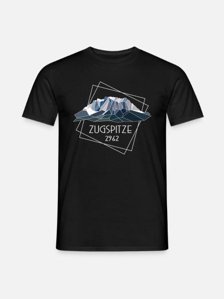 Zugspitze Deutschland Höchster Berg 2692 Low Poly - Männer T-Shirt - Schwarz