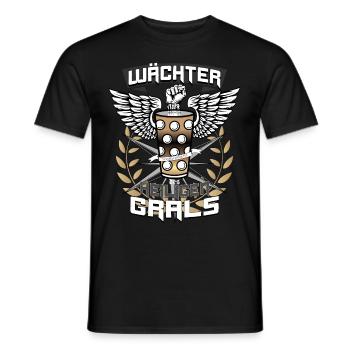 Wächter des heiligen Grals - Männer T-Shirt - Schwarz - Vorne - AI Model Male 178 light (178cm)