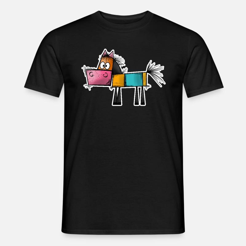 Abstrakte Kunst Pferd - Männer T-Shirt - Schwarz