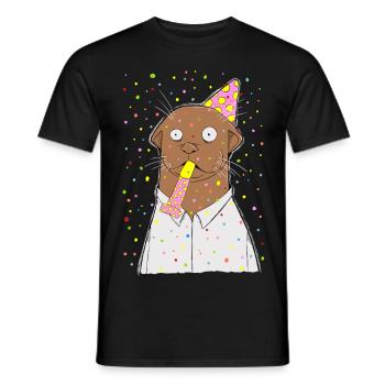 Party, otter what? - Men's T-Shirt - black - Front - AI Model Male 178 light (178cm)